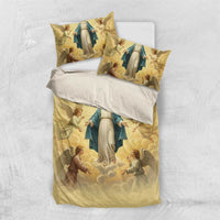 Blessed Virgin Mary Bedding Set Falling Asleep of the Mother of God - Wonder Print Shop