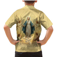 Blessed Virgin Mary Family Matching Mermaid Dress and Hawaiian Shirt Falling Asleep of the Mother of God - Wonder Print Shop
