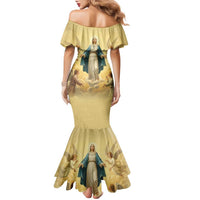 Blessed Virgin Mary Family Matching Mermaid Dress and Hawaiian Shirt Falling Asleep of the Mother of God - Wonder Print Shop