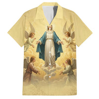 Blessed Virgin Mary Family Matching Off Shoulder Maxi Dress and Hawaiian Shirt Falling Asleep of the Mother of God - Wonder Print Shop
