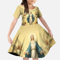 Blessed Virgin Mary Family Matching Tank Maxi Dress and Hawaiian Shirt Falling Asleep of the Mother of God - Wonder Print Shop