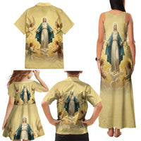 Blessed Virgin Mary Family Matching Tank Maxi Dress and Hawaiian Shirt Falling Asleep of the Mother of God - Wonder Print Shop