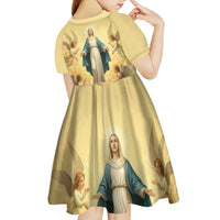 Blessed Virgin Mary Kid Short Sleeve Dress Falling Asleep of the Mother of God - Wonder Print Shop