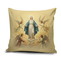 Blessed Virgin Mary Pillow Cover Falling Asleep of the Mother of God - Wonder Print Shop