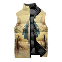 Blessed Virgin Mary Sleeveless Puffer Jacket Falling Asleep of the Mother of God - Wonder Print Shop