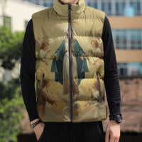 Blessed Virgin Mary Sleeveless Puffer Jacket Falling Asleep of the Mother of God - Wonder Print Shop