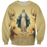 Blessed Virgin Mary Sweatshirt Falling Asleep of the Mother of God - Wonder Print Shop