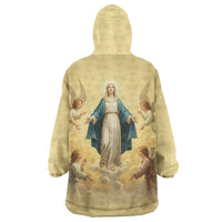Blessed Virgin Mary Wearable Blanket Hoodie Falling Asleep of the Mother of God - Wonder Print Shop