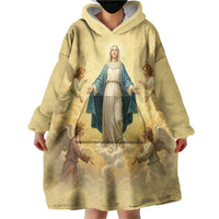 Blessed Virgin Mary Wearable Blanket Hoodie Falling Asleep of the Mother of God - Wonder Print Shop