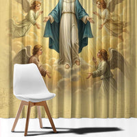 Blessed Virgin Mary Window Curtain Falling Asleep of the Mother of God - Wonder Print Shop