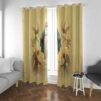 Blessed Virgin Mary Window Curtain Falling Asleep of the Mother of God - Wonder Print Shop