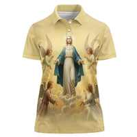 Blessed Virgin Mary Women Polo Shirt Falling Asleep of the Mother of God - Wonder Print Shop