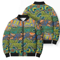 Africa Tribal Mixed Pattern Bomber Puffer Jacket - Wonder Print Shop