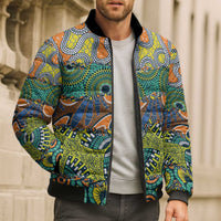 Africa Tribal Mixed Pattern Bomber Puffer Jacket - Wonder Print Shop