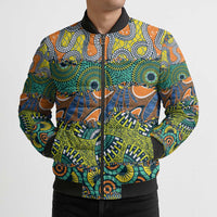 Africa Tribal Mixed Pattern Bomber Puffer Jacket - Wonder Print Shop