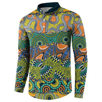 Africa Tribal Mixed Pattern Button Sweatshirt - Wonder Print Shop