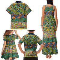 Africa Tribal Mixed Pattern Family Matching Tank Maxi Dress and Hawaiian Shirt - Wonder Print Shop