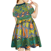 Africa Tribal Mixed Pattern Kid Short Sleeve Dress - Wonder Print Shop