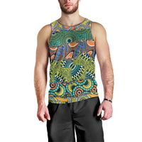 Africa Tribal Mixed Pattern Men Tank Top - Wonder Print Shop
