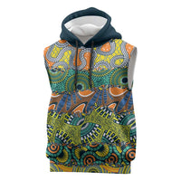 Africa Tribal Mixed Pattern Sleeveless Hoodie - Wonder Print Shop