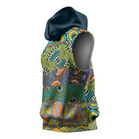 Africa Tribal Mixed Pattern Sleeveless Hoodie - Wonder Print Shop