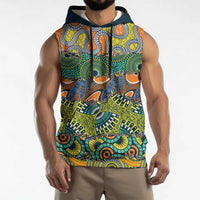 Africa Tribal Mixed Pattern Sleeveless Hoodie - Wonder Print Shop