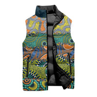 Africa Tribal Mixed Pattern Sleeveless Puffer Jacket - Wonder Print Shop