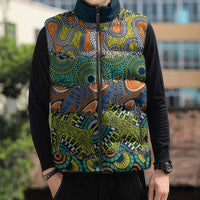 Africa Tribal Mixed Pattern Sleeveless Puffer Jacket - Wonder Print Shop