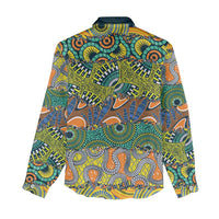 Africa Tribal Mixed Pattern Women Casual Shirt - Wonder Print Shop