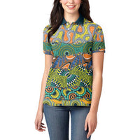 Africa Tribal Mixed Pattern Women Polo Shirt - Wonder Print Shop