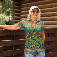 Africa Tribal Mixed Pattern Women Polo Shirt - Wonder Print Shop
