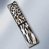 Africa Tribal Pattern Mixed Leopard Skin Auto Sun Shade - Wonder Print Shop