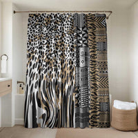 Africa Tribal Pattern Mixed Leopard Skin Bathroom Set - Wonder Print Shop