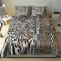 Africa Tribal Pattern Mixed Leopard Skin Bedding Set - Wonder Print Shop