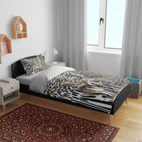 Africa Tribal Pattern Mixed Leopard Skin Bedding Set - Wonder Print Shop