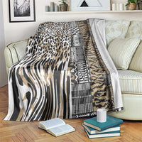 Africa Tribal Pattern Mixed Leopard Skin Blanket - Wonder Print Shop