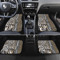 Africa Tribal Pattern Mixed Leopard Skin Car Mats - Wonder Print Shop
