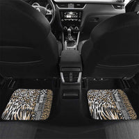 Africa Tribal Pattern Mixed Leopard Skin Car Mats - Wonder Print Shop