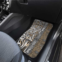 Africa Tribal Pattern Mixed Leopard Skin Car Mats - Wonder Print Shop
