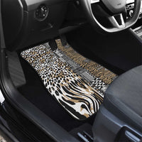 Africa Tribal Pattern Mixed Leopard Skin Car Mats - Wonder Print Shop