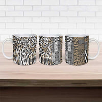 Africa Tribal Pattern Mixed Leopard Skin Ceramic Mug - Wonder Print Shop