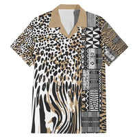 Africa Tribal Pattern Mixed Leopard Skin Family Matching Mermaid Dress and Hawaiian Shirt - Wonder Print Shop