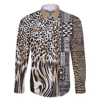 Africa Tribal Pattern Mixed Leopard Skin Family Matching Mermaid Dress and Hawaiian Shirt - Wonder Print Shop
