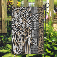 Africa Tribal Pattern Mixed Leopard Skin Garden Flag - Wonder Print Shop