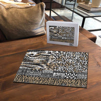 Africa Tribal Pattern Mixed Leopard Skin Puzzle - Wonder Print Shop