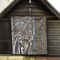 Africa Tribal Pattern Mixed Leopard Skin Quilt - Wonder Print Shop