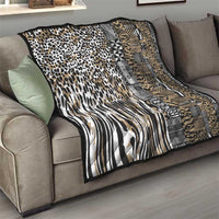 Africa Tribal Pattern Mixed Leopard Skin Quilt - Wonder Print Shop