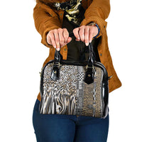 Africa Tribal Pattern Mixed Leopard Skin Shoulder Handbag - Wonder Print Shop
