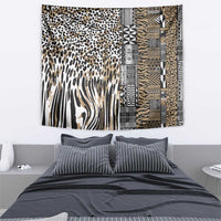 Africa Tribal Pattern Mixed Leopard Skin Tapestry - Wonder Print Shop