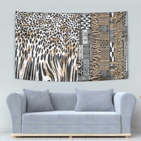 Africa Tribal Pattern Mixed Leopard Skin Tapestry - Wonder Print Shop